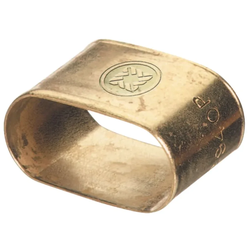 Oval Brass Dual Hose Brace, Brass, 0.535 x 1.071 in