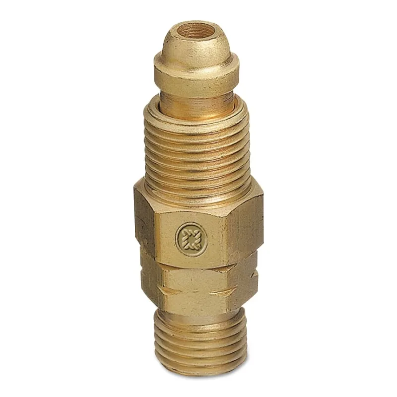 Inert Arc Hose and Torch Adaptor, Straight, 200 psig, Brass, B-Size 5/8 in-18 RH (M) to CGA-022 9/16 in-18 RH (M)