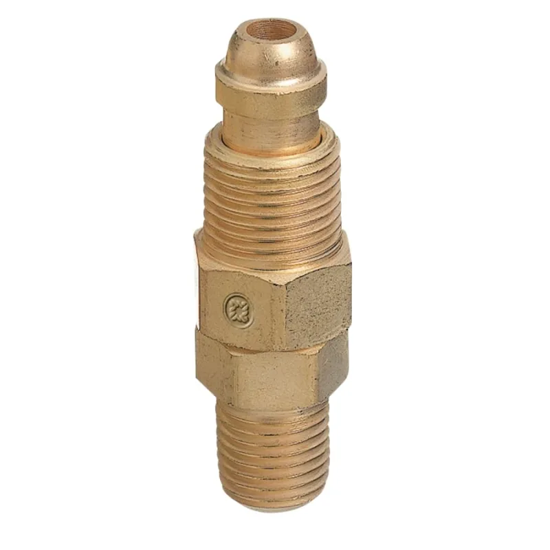 Inert Arc Hose & Torch Adaptor, Brass, Straight, Male/Male, LH