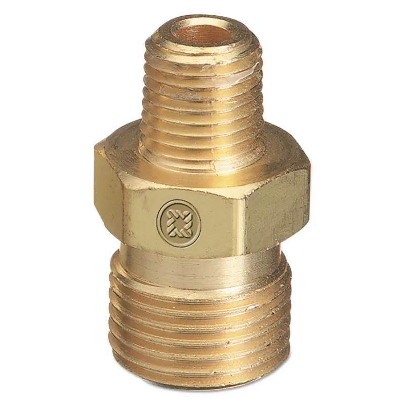 Male NPT Outlet Adaptor for Manifold Pipelines, Brass, Carbon Dioxide, 1/2 in NPT