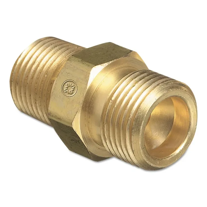 Male NPT Outlet Adaptor for Manifold Pipeline, Brass, Oxygen, 1/4 NPT