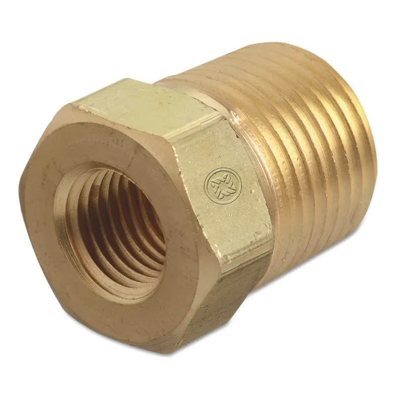 Pipe Thread Bushings, 3,000 PSIG, Brass, 1/4 in (NPT);3/4 in (NPT)
