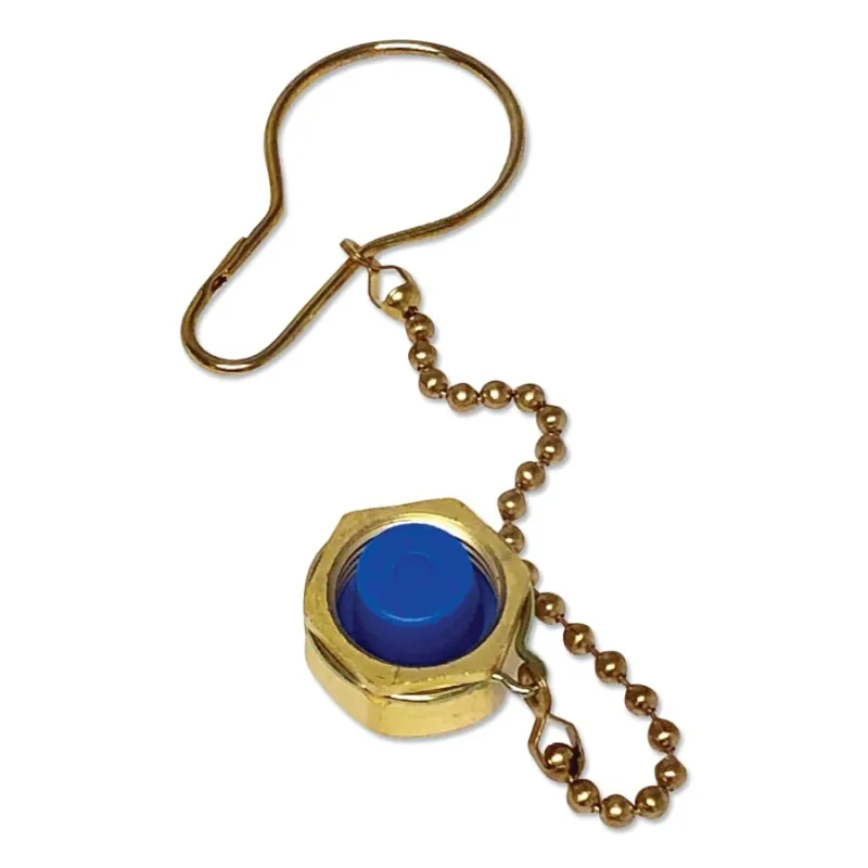 Manifold One-Piece Dust Cap Assembly, Cap, Brass, Argon, Nitrogen, Helium