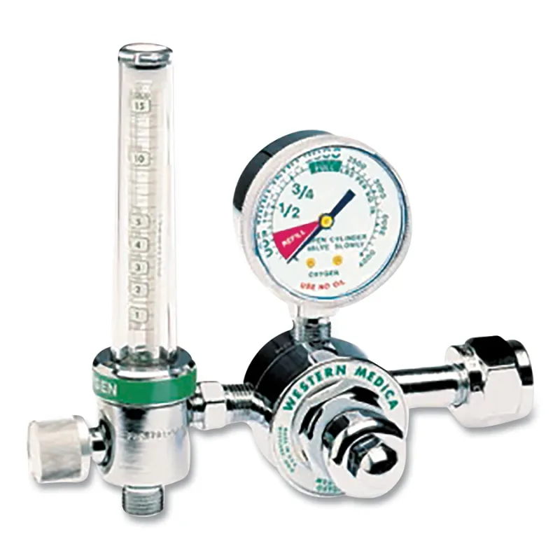M1 Series Flowmeter Regulator, Medical Air, 1 to 15 LPM, 3000 psi Inlet, CGA 950 Yoke, DISS 1240 Outlet