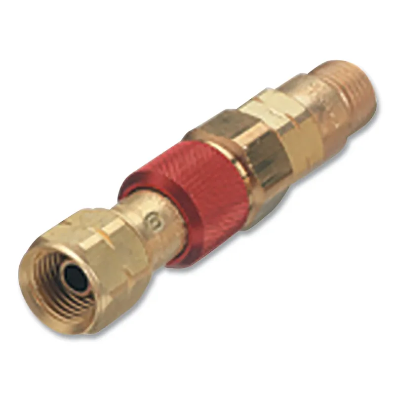 Quick Connect, Torch-to-Hose w/Reverse Flow Check Valve, Brass, QDB200 (M) Plug/QDB201 (F) Socket, Fuel Gas