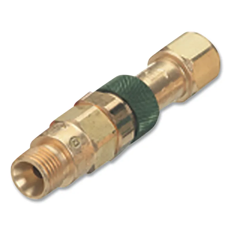 Quick Connect,Torch to Hose with Check Valve, Male Plug/Female Socket, Oxygen/Inert