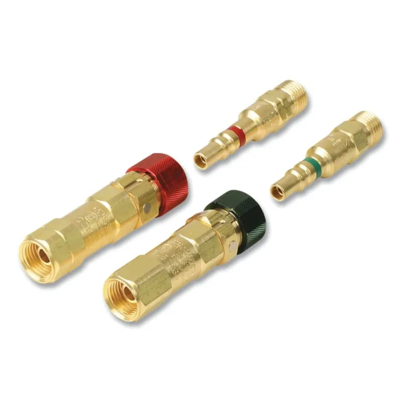 Kwiklok OSHA Compliant Quick Connect, Brass, Fuel Gas/Oxygen, Regulator to Hose