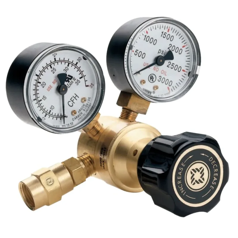 Flow Gauge Regulators, Carbon Dioxide (CO2), CGA 320, 3,000 psig inlet