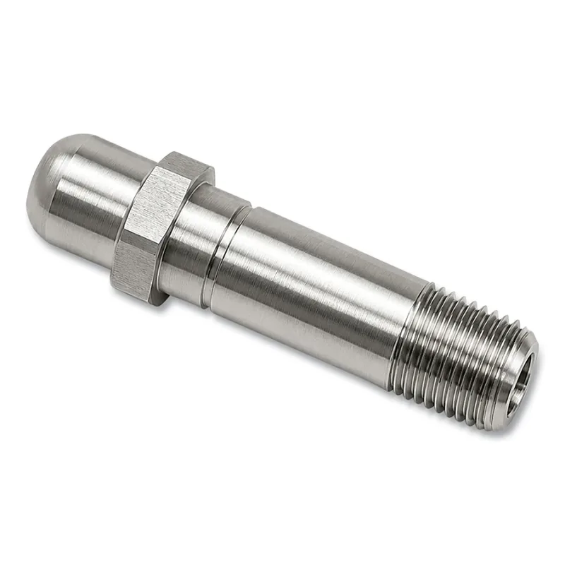 Regulator Inlet Nipples, Oxygen, 1/4"(NPT), 2 1/2", Stainless Steel, CGA-540