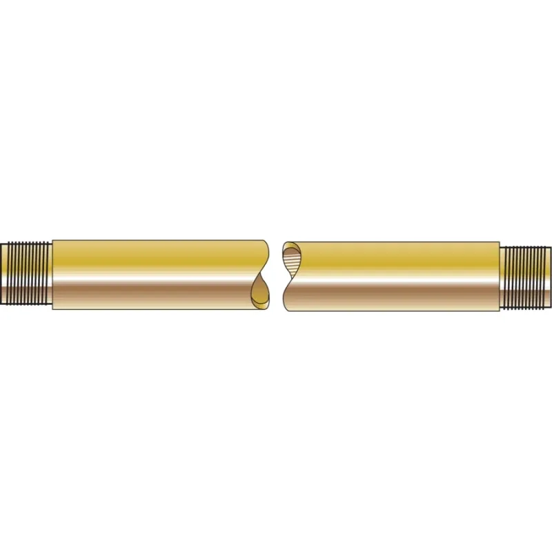 Threaded Pipe Nipples, Nipple, 3,000 PSIG, Brass Alloy 360, 6 in, 1/2 in (NPT)