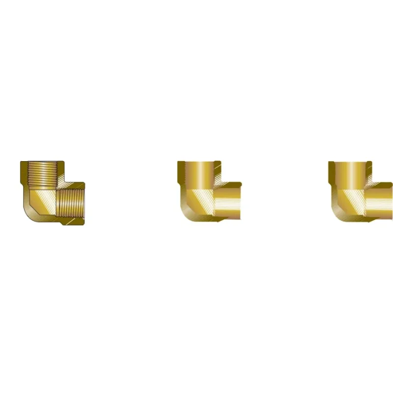 Pipe Elbows, Adapter, 3,000 PSIG, Brass, Elbow - 90°, 1/2 in (NPT)