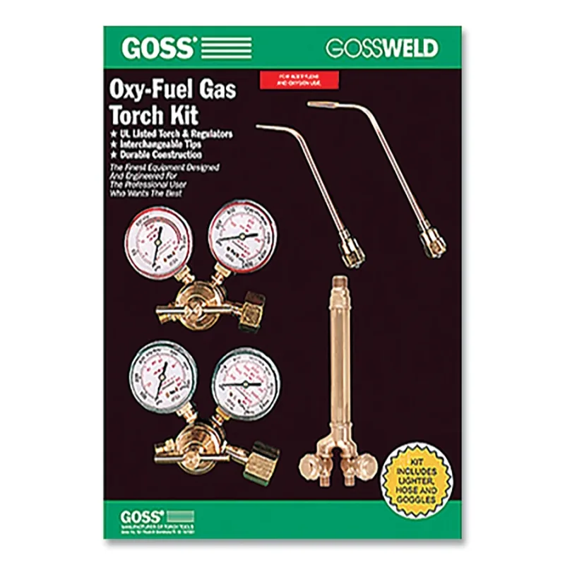 Brazing and Welding Kit, B Acetylene Regulator, Braze to 1-1/2 in, Weld to 3/16 in