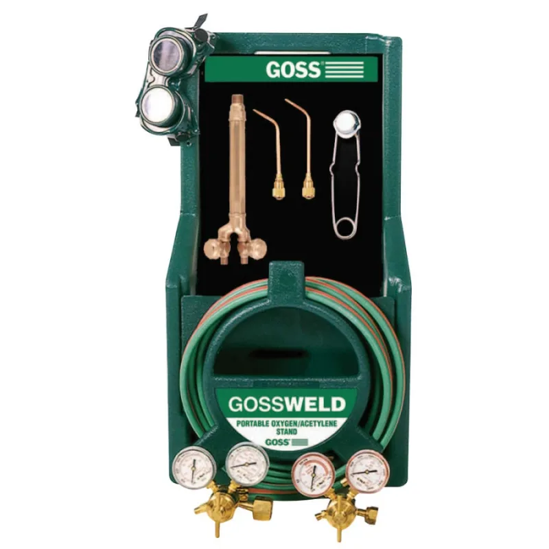 Brazing and Welding Kit, MC Acetylene Regulator, Plastic stand, Braze to 1-1/2 in, Weld to 3/16 in