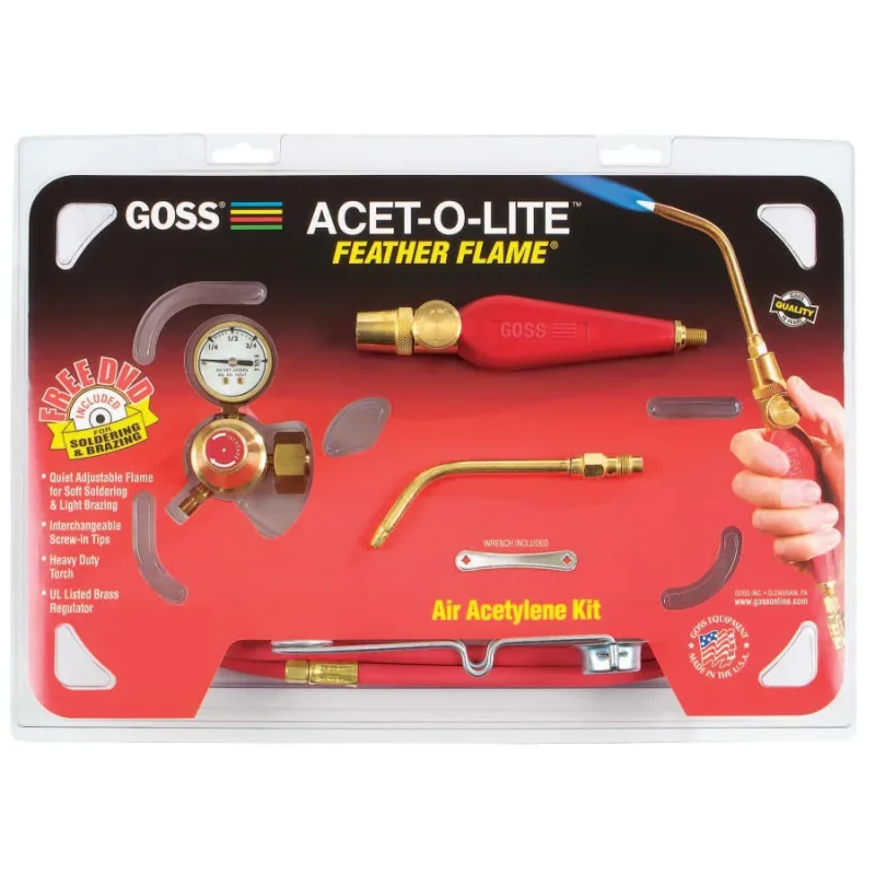 Feather Flame® Air-Acetylene Torch Kit, 3/16 in, Acetylene (B), Soldering/Brazing, BA-3TIP