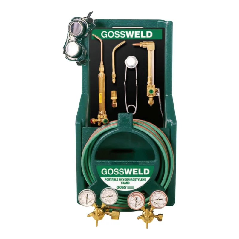 Brazing Welding and Cutting Outfit, 325-M12P, MC Acetylene Regulator, Plastic Stand