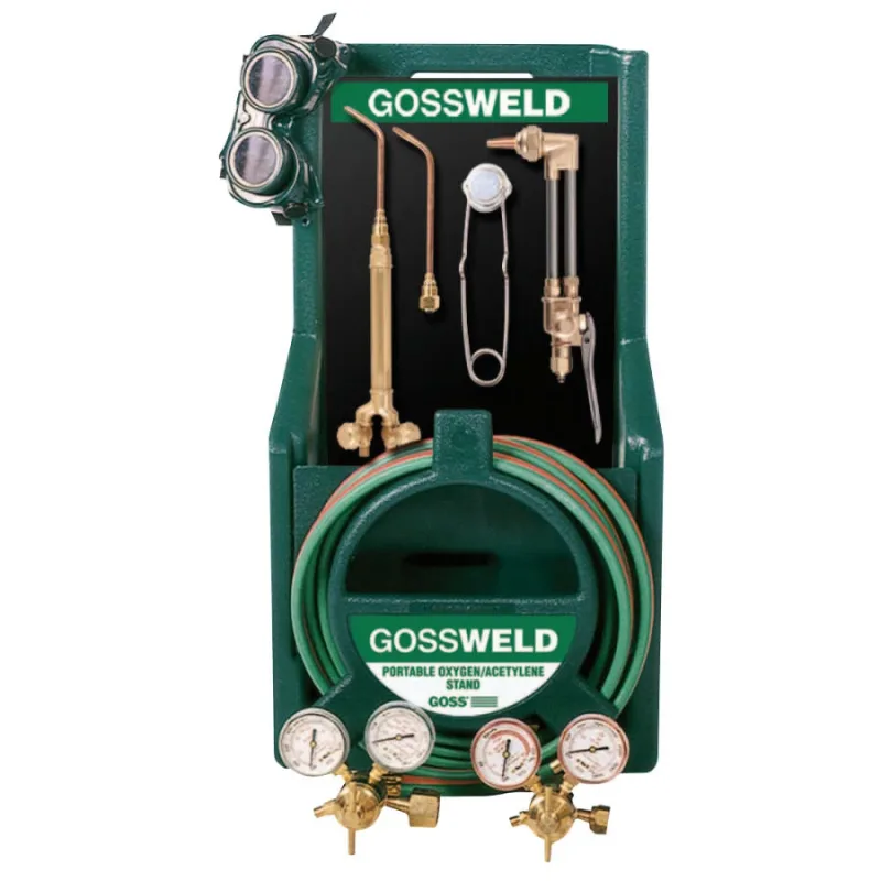 Brazing Welding and Cutting Outfit, 425-M12P, MC Acetylene Regulator, Plastic Stand