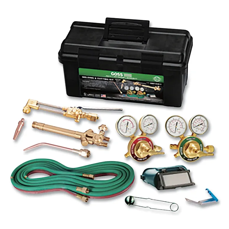 V-Style Cutting and Welding Outfit, GSRM Series Regulators CGA510/CGA540, Medium-Duty, Oxy-Acetylene, With Tool Box