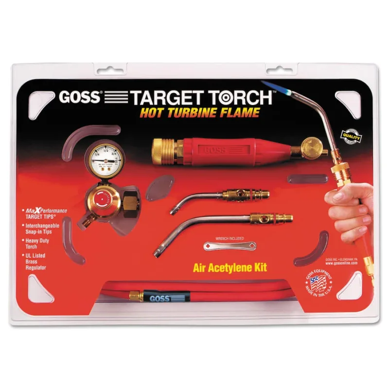 Target Torch™ Air-Acetylene Kit, 3/8 in, 1/2 in, B Cyl Reg Fitting, GA-5/GA-14 Tips