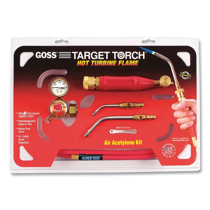 Target Torch™ Air-Acetylene Kit, 5/16 in and 3/8 in, B Cylinder Reg Fitting, GA-3/GA-8 Tips
