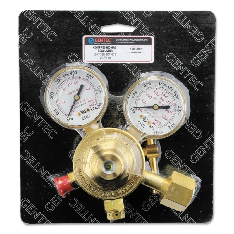Single Stage Regulators, Oxygen, CGA 540, 4,000 psi inlet
