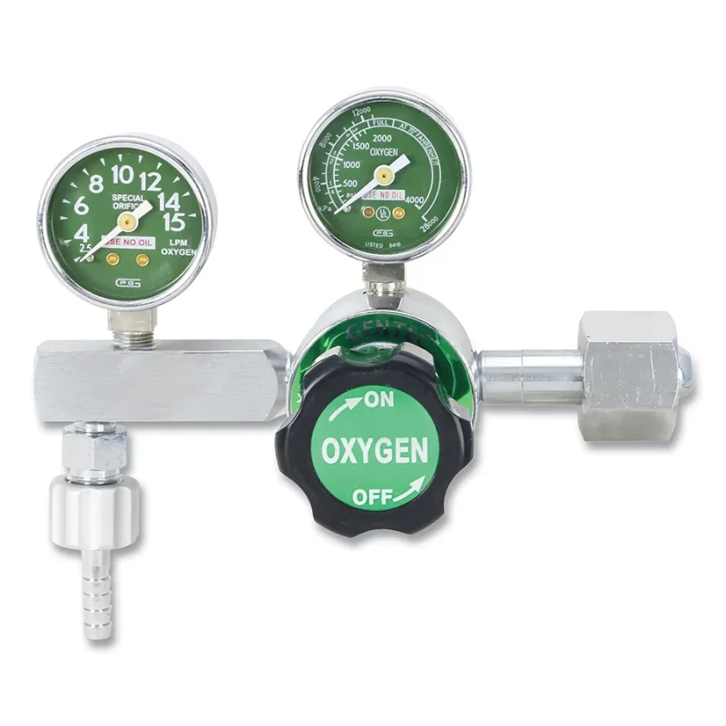 Flow Gauge Regulator, Oxygen, CGA 540, 0 to 15 LPM, 3000 psi Inlet