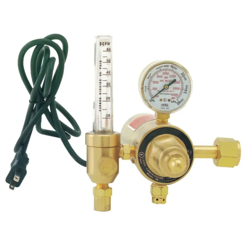 Heated Regulators/Flowmeters, Carbon Dioxide, CGA 320, 4,000 psi inlet