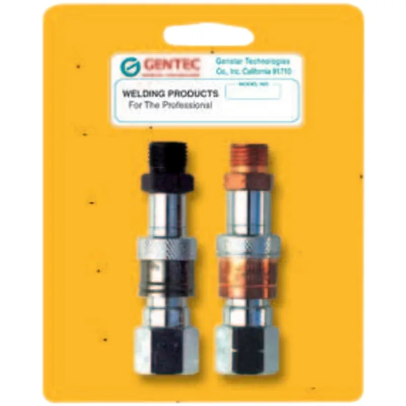 Quick Connector Set, Regulator-to-Hose, Steel/Brass, Fuel/Oxygen, B-Size 9/16 in-18