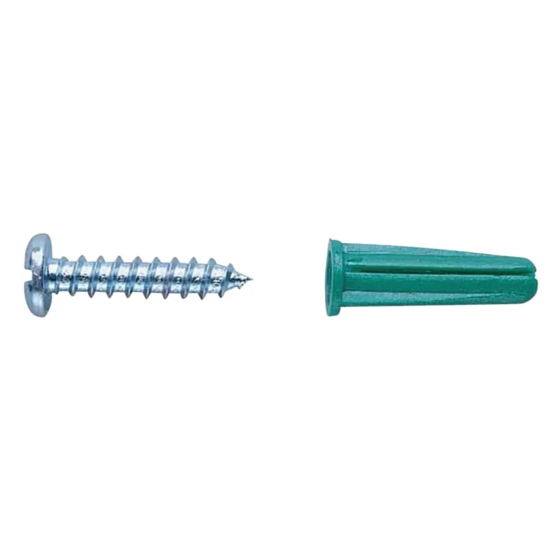 Plastic Conical Anchor Kit, #10 x 1 in