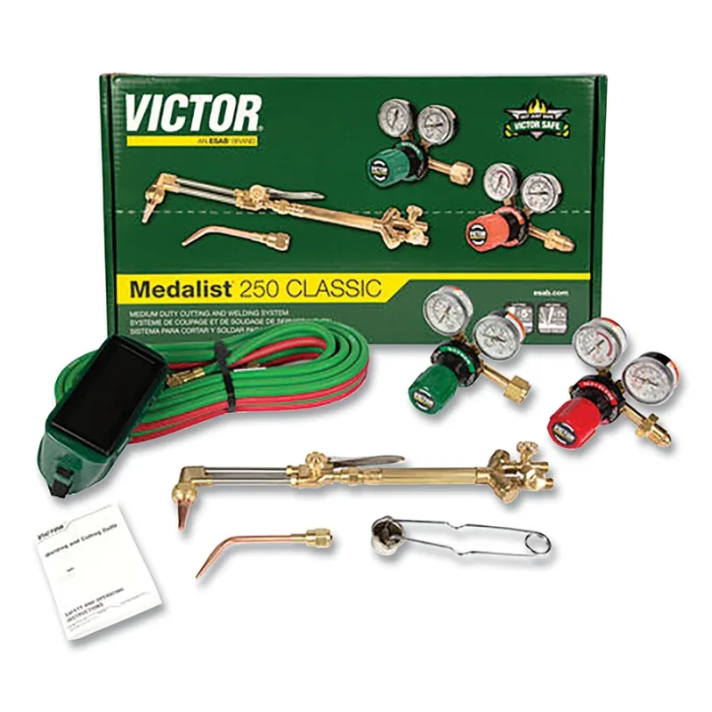 Medalist® 250 Classic Cutting and Welding Outfit, G250 Series Regulators CGA 510LP/CGA 540, Medium-Duty, Propylene (LP)