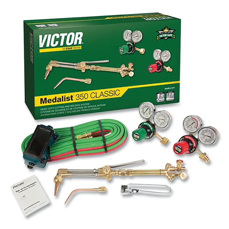 Medalist® 350 Classic Welding and Cutting Outfit, G350 Series Regulators CGA 510LP/CGA 540, Heavy-Duty, Propane/Natural Gas