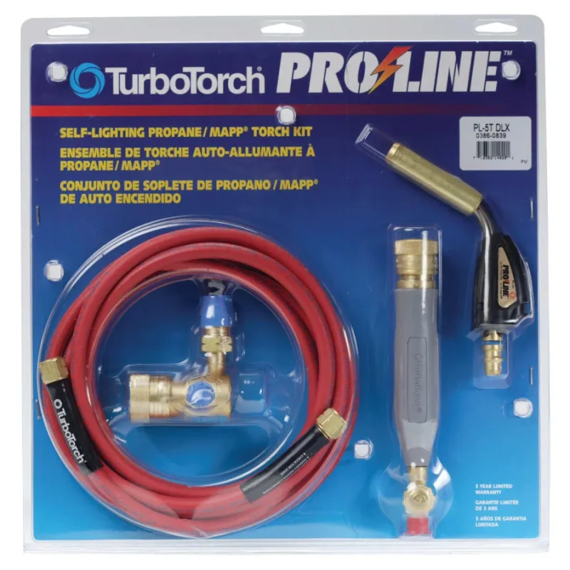 Torch Kit Swirls, RL-P Regulator; CGA-510; H-4 Rear Valve Handle; H-12 Hose; PL-5T Tip, MAPP; Propane