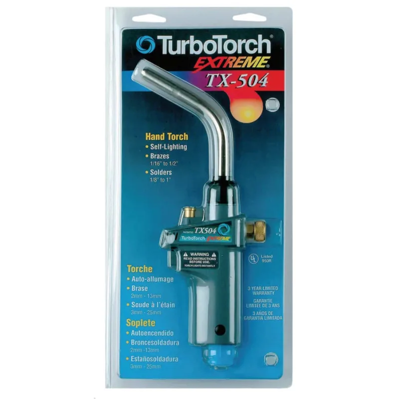 Extreme® TX500 Series Self-Igniting Swirl Hand Torch, TX-504, MAPP®/Propane, Includes TX-504 Tip