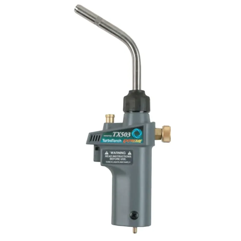 TurboTorch® Extreme® TX503 Self-Lighting Air, Propane and MAPP® Hand Torch, Brass/Plastic/Stainless Steel