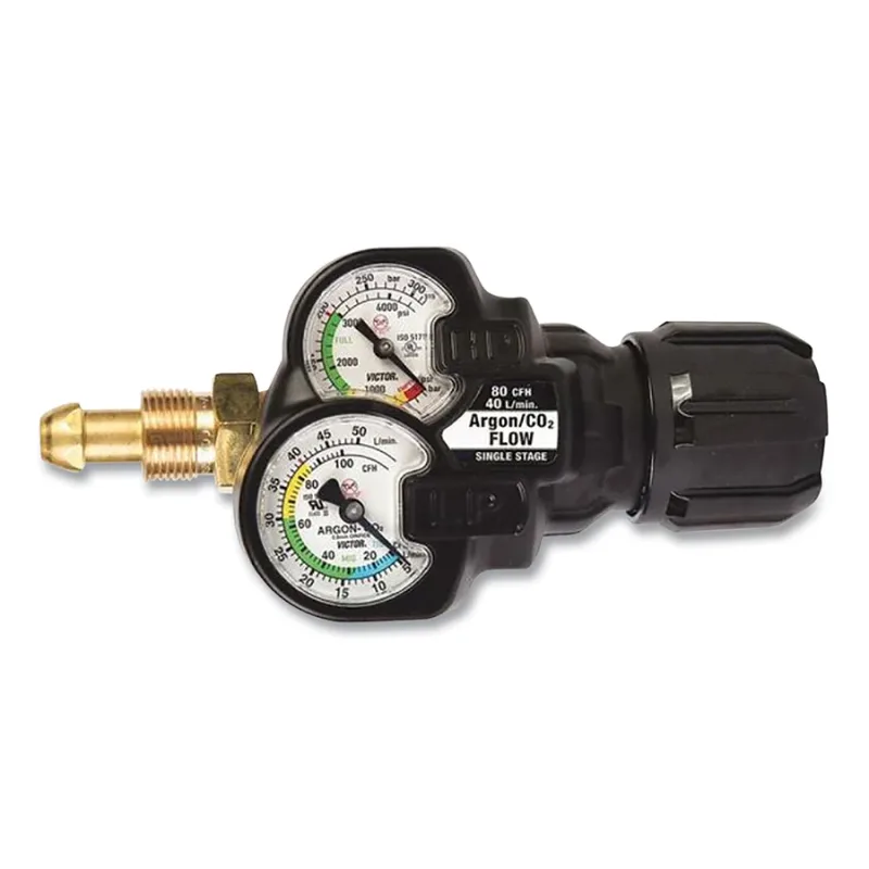 EDGE™ Series 2.0 Regulator, ESS32 Flowmeter, Argon (Ar)/Carbon Dioxide (CO2), 0 to 80 CFH Outlet, 4000 psig Inlet, CGA 320
