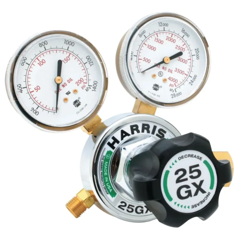 25GX Single-Stage Medium/Heavy-Duty Regulator, CGA 540, Oxygen