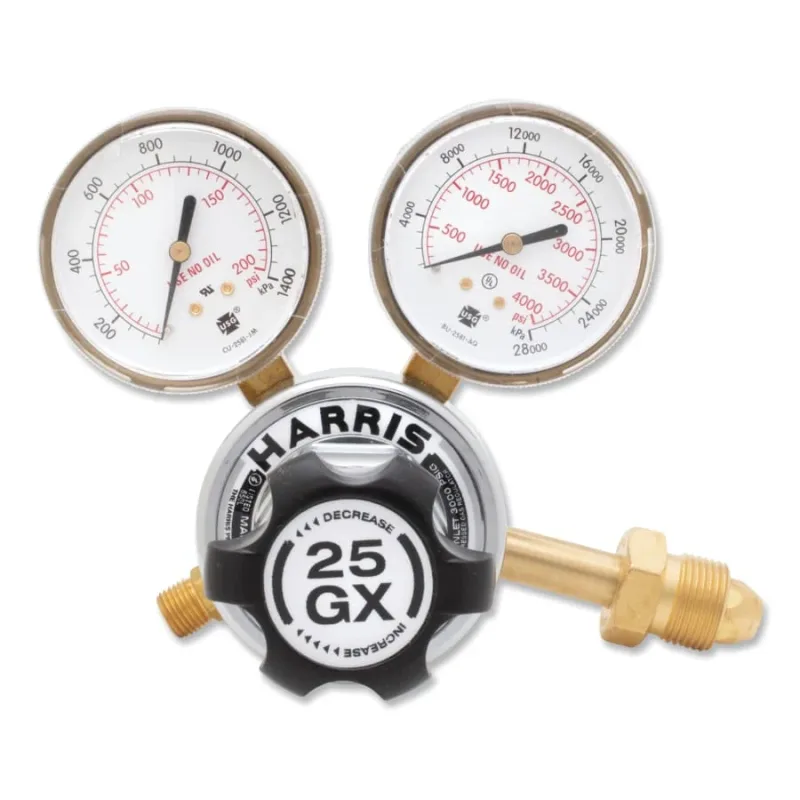 25GX Single-Stage Medium/Heavy-Duty Regulator, CGA 580, Argon, Helium, Nitrogen