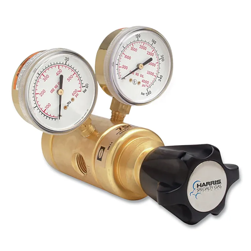 HP 750 Ultra-High Pressure/Flow Servo-Dome Brass Barstock Regulator, Non-Corrosive, 0 to 500 psig, 3000 psig Inlet