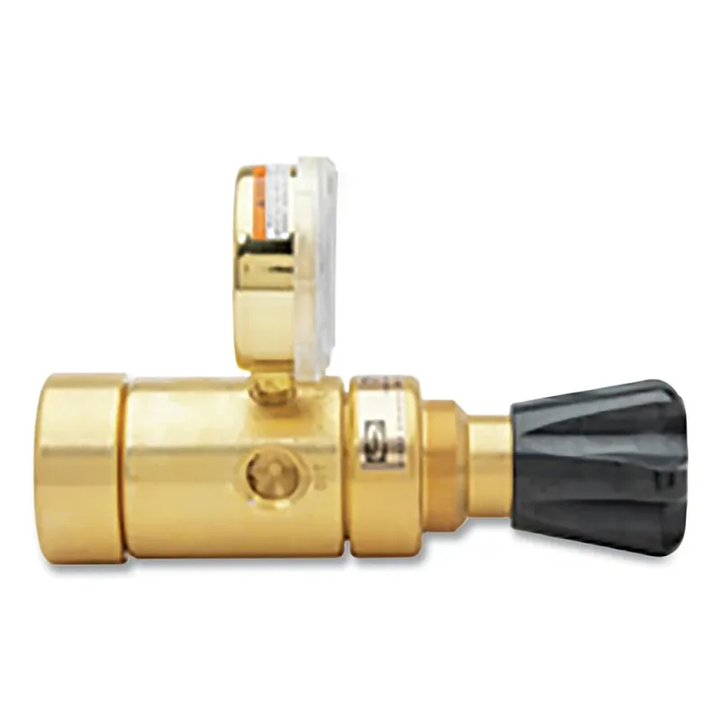 HP 750 Ultra-High Pressure/Flow Servo-Dome Brass Barstock Regulator, Argon/Helium/Nitrogen, 0 to 500 psig, 3000 psig Inlet