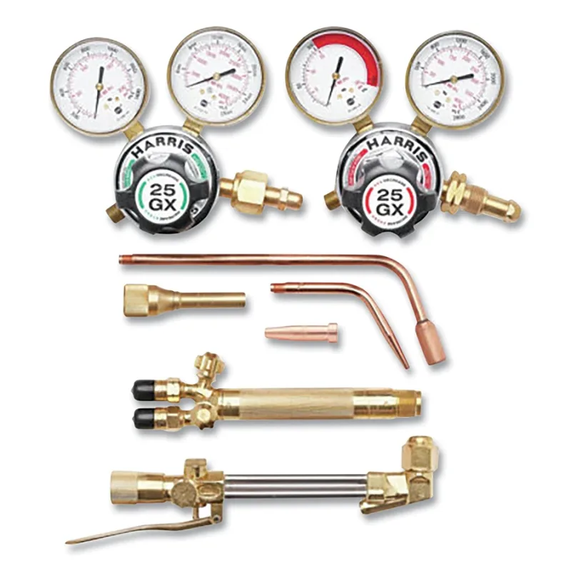 Ironworker® Deluxe Heavy-Duty Welding and Cutting Outfit Kit, 25GX Series Regulators, CGA 300/CGA 540, Oxy-Acetylene
