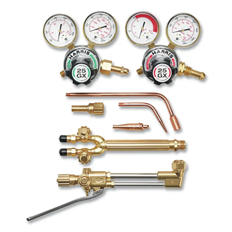 V Series™ Ironworker® Deluxe Heavy-Duty Welding and Cutting Outfit Kit, 25GX Regulators, CGA 510/CGA 540, Oxy-Acetylene