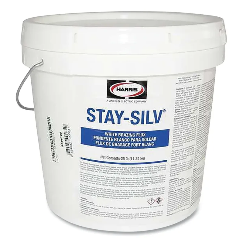 Stay-Silv® Brazing Flux, 25 lb Pail, White