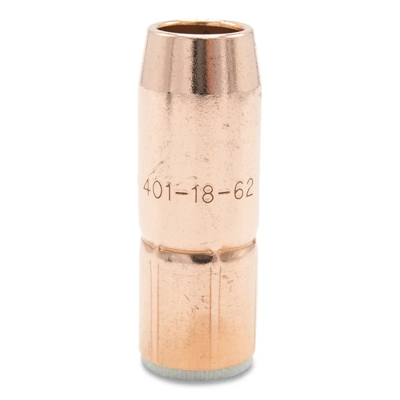 Air-Cooled Bore Nozzle, Standard-Duty, Thread On, 5/8 in Bore, 1/8 in Stick-Out, Tapered, Copper