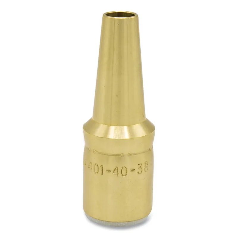 Air-Cooled Bore Nozzle, Standard-Duty, Slip-On, 3/8 in Bore, 1/16 in Recess, Tapered, Brass