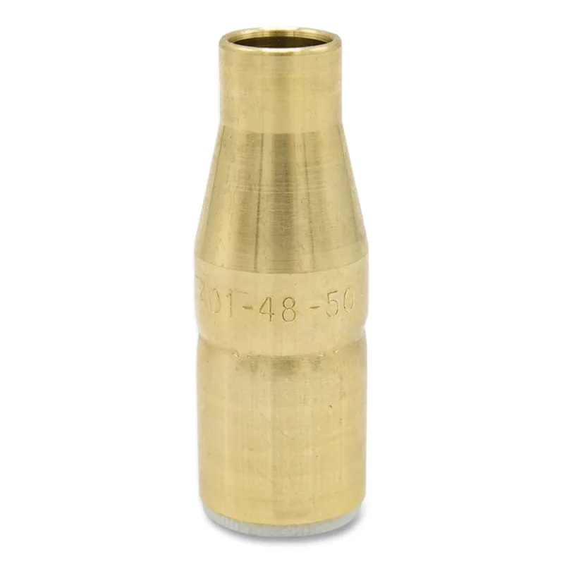 Air-Cooled Bore Nozzle, Standard-Duty, Slip-On, 1/2 in Bore, 1/8 in Stick-Out, Bottleneck, Brass