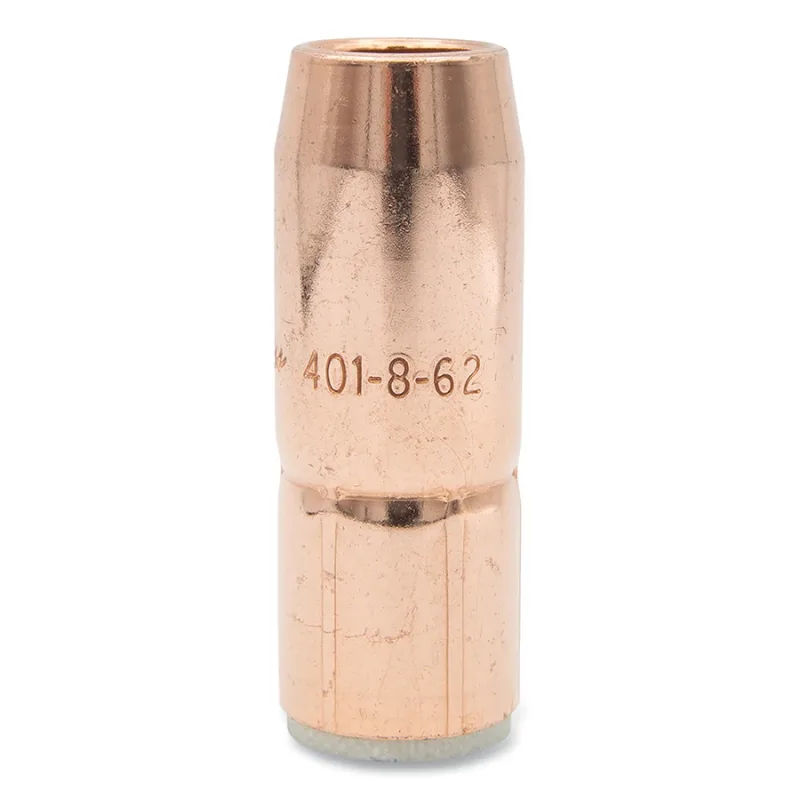 Air-Cooled Bore Nozzle, Standard-Duty, Slip-On, 5/8 in Bore, 1/8 in Stick-Out, Bottleneck, Copper
