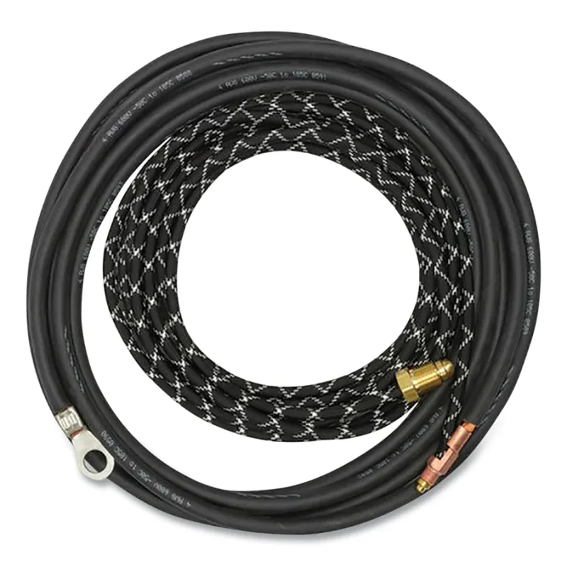 Power Cables, 12.5 ft, For 9, 17, 23, 50 and 150 Torches, 2-Pc, Braided Nylon, Rubber