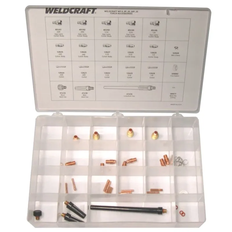 Master Accessory Kit, For 17; 18; 26 Torches, TIG Air/Water Cooled Accessory Kit