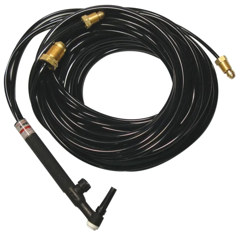 WP-20V Water Cooled Tig Torch Kit, Angled Head, 3/4 in Handle, 25 ft Cable