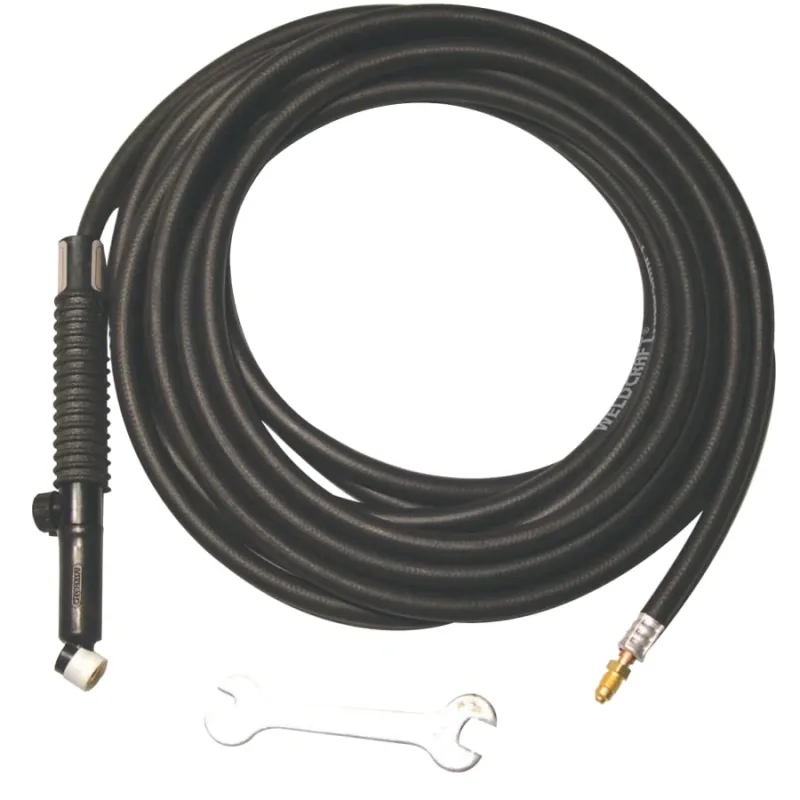 WP-24FV Tig Torch Kit, Flexible Head, 3/4 in Handle, 25 ft Cable