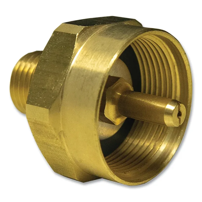 Propane Fitting, 1/4 in MPT x 1 in-20 Female Throwaway Cylinder Thread